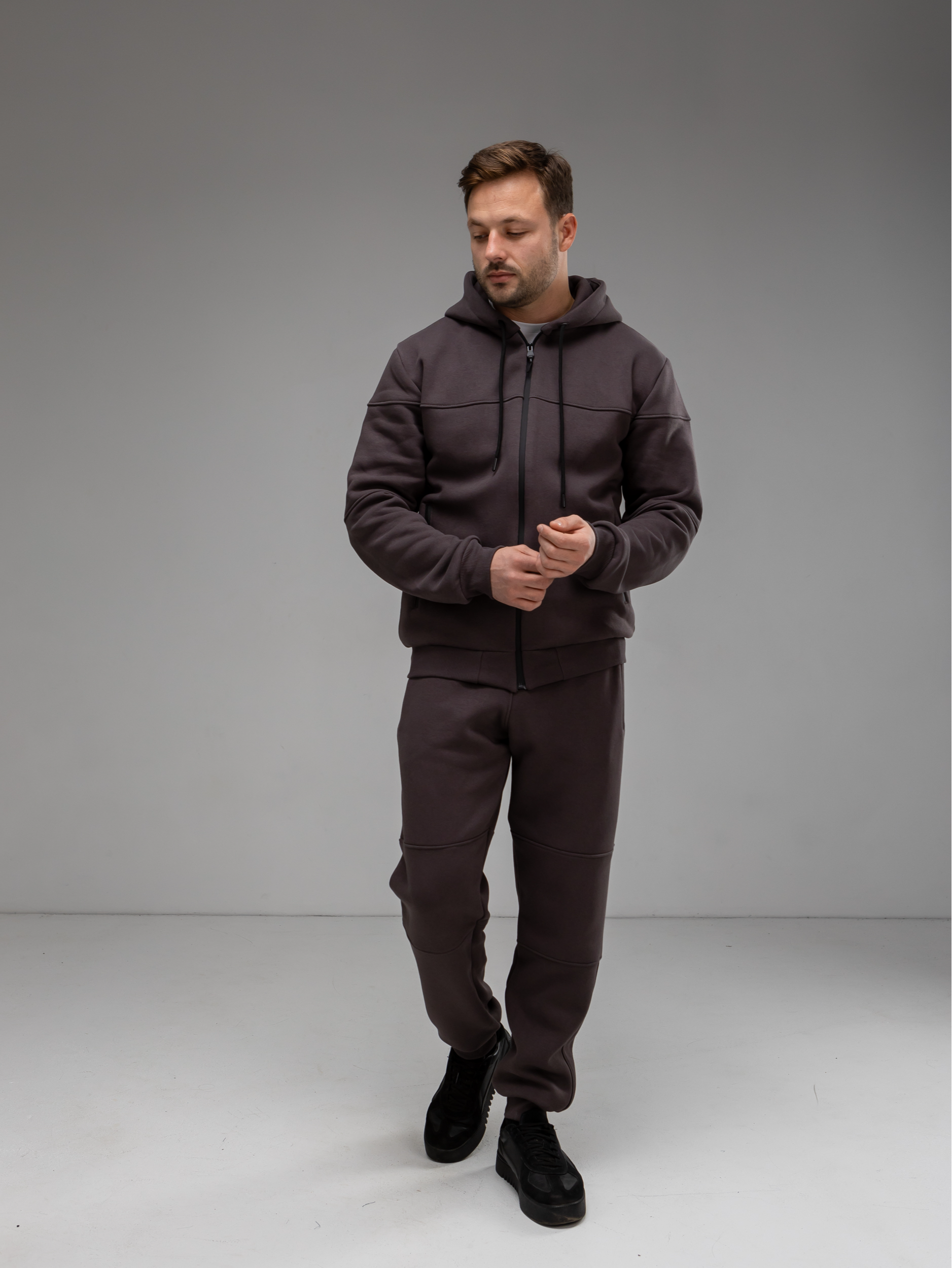 Теплый костюм на молнии с двойным капюшоном Hector 30573