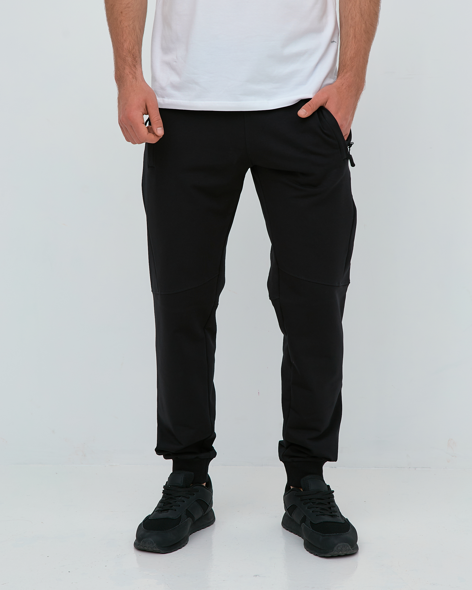 Штани "різані" на манжетах з кишенями на застібці 19000