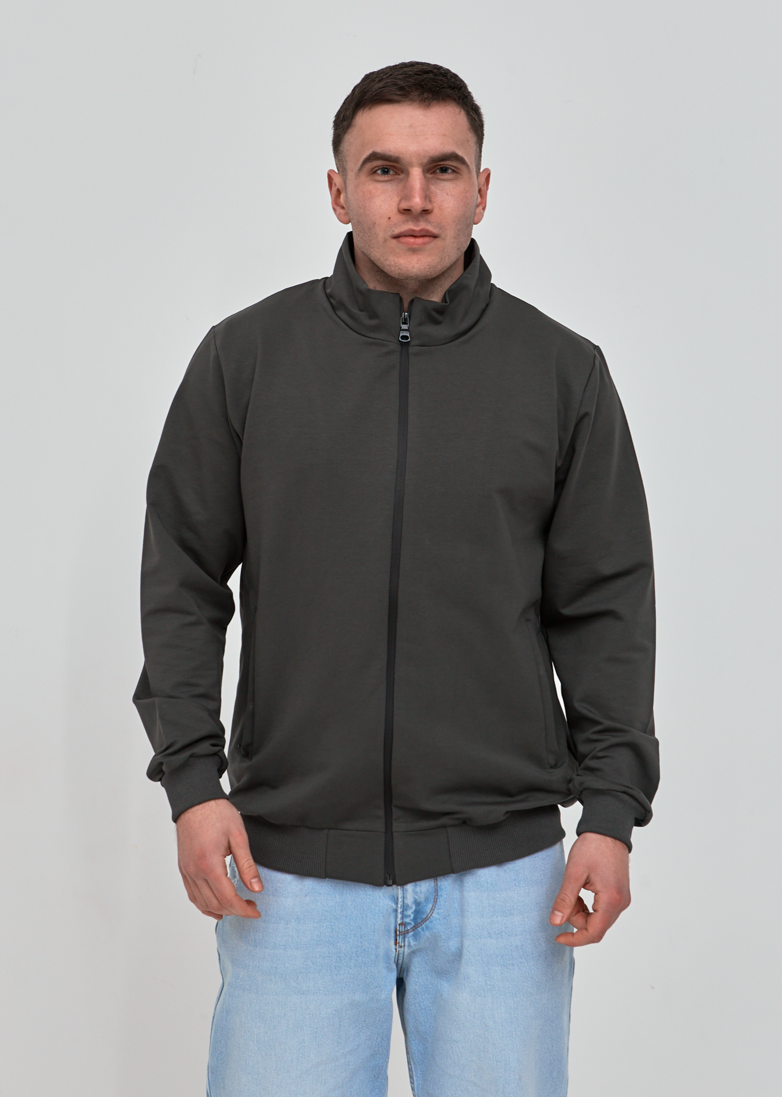 Кофта на молнии больших размеров Hector 18156