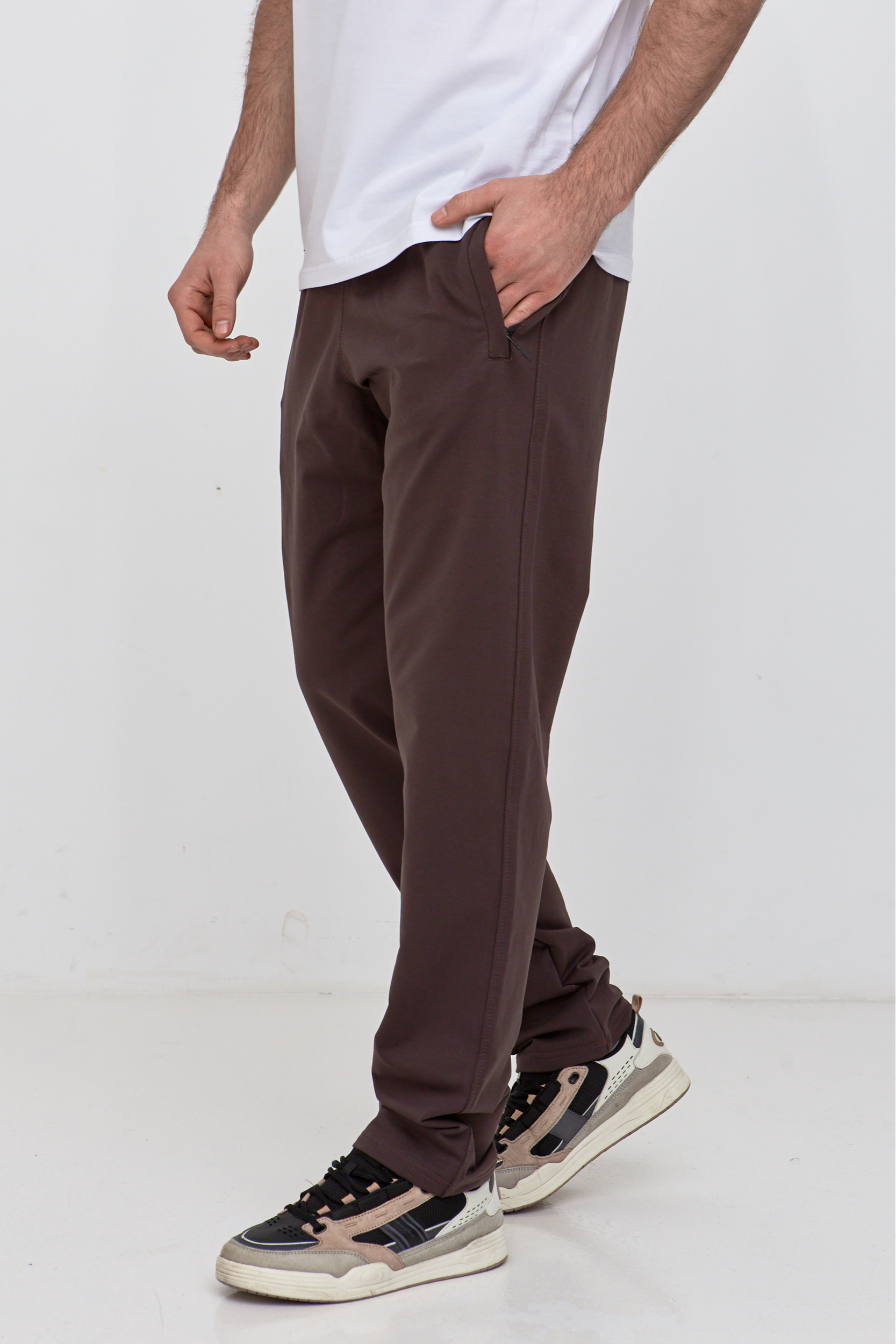 Чоловічі прямі штани без манжетів 17498