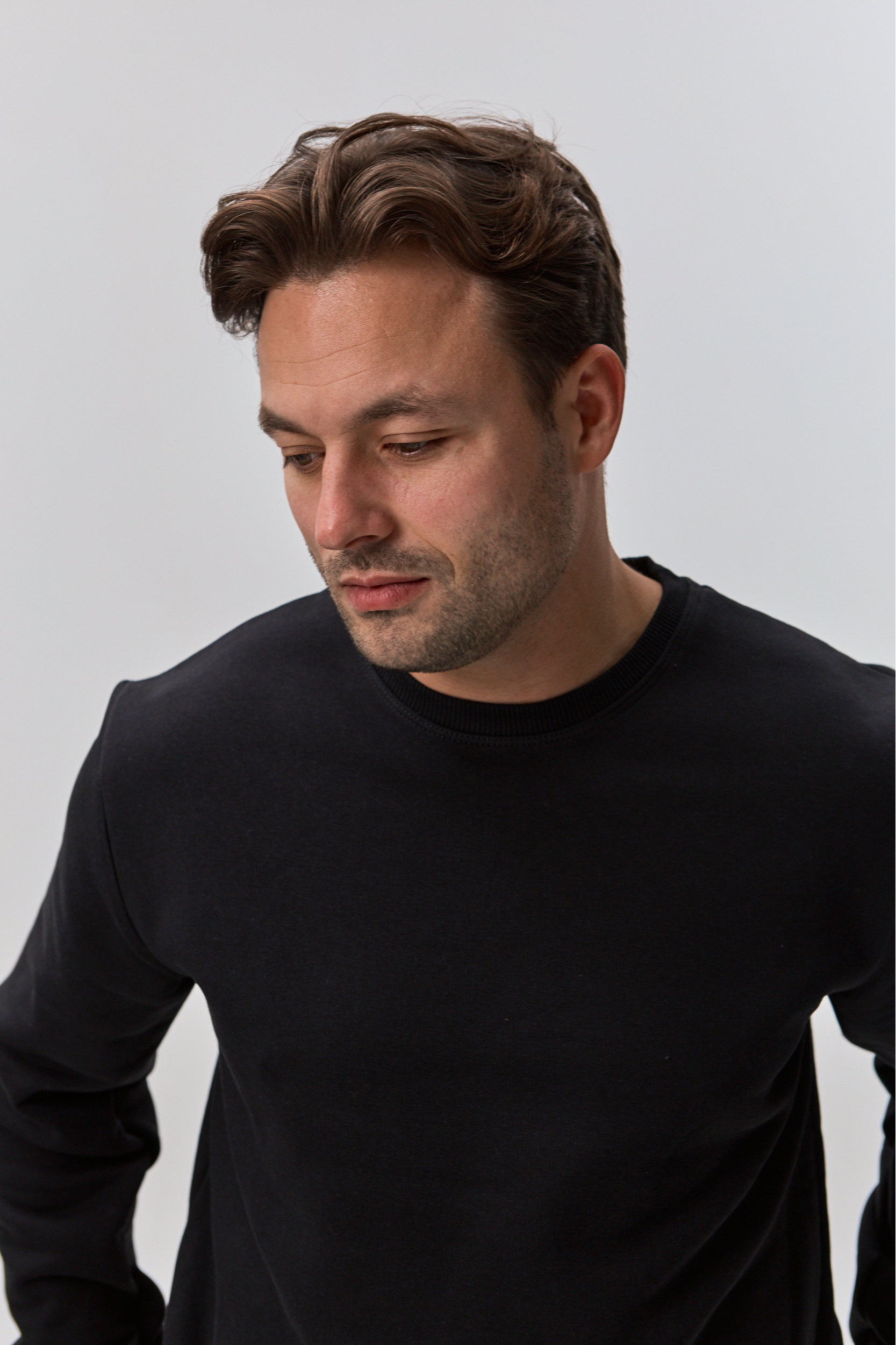 Теплий однотонний чоловічий світшот hector 30324