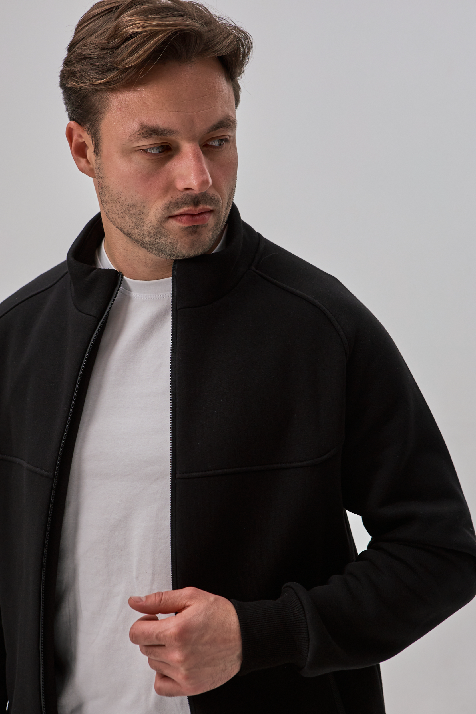 Теплий чоловічий костюм із коміром-стійкою 30595