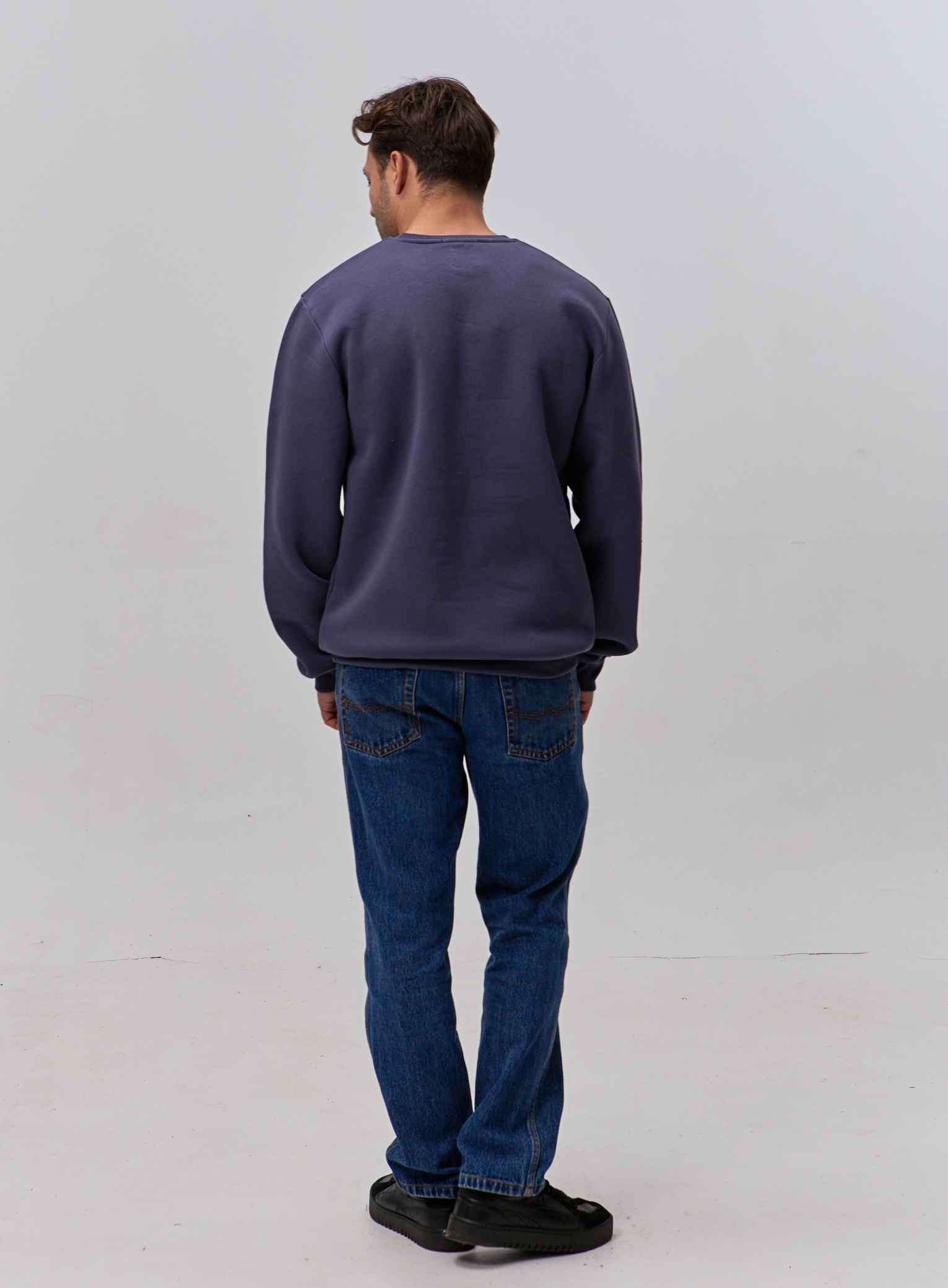 Теплий однотонний чоловічий світшот hector 30324