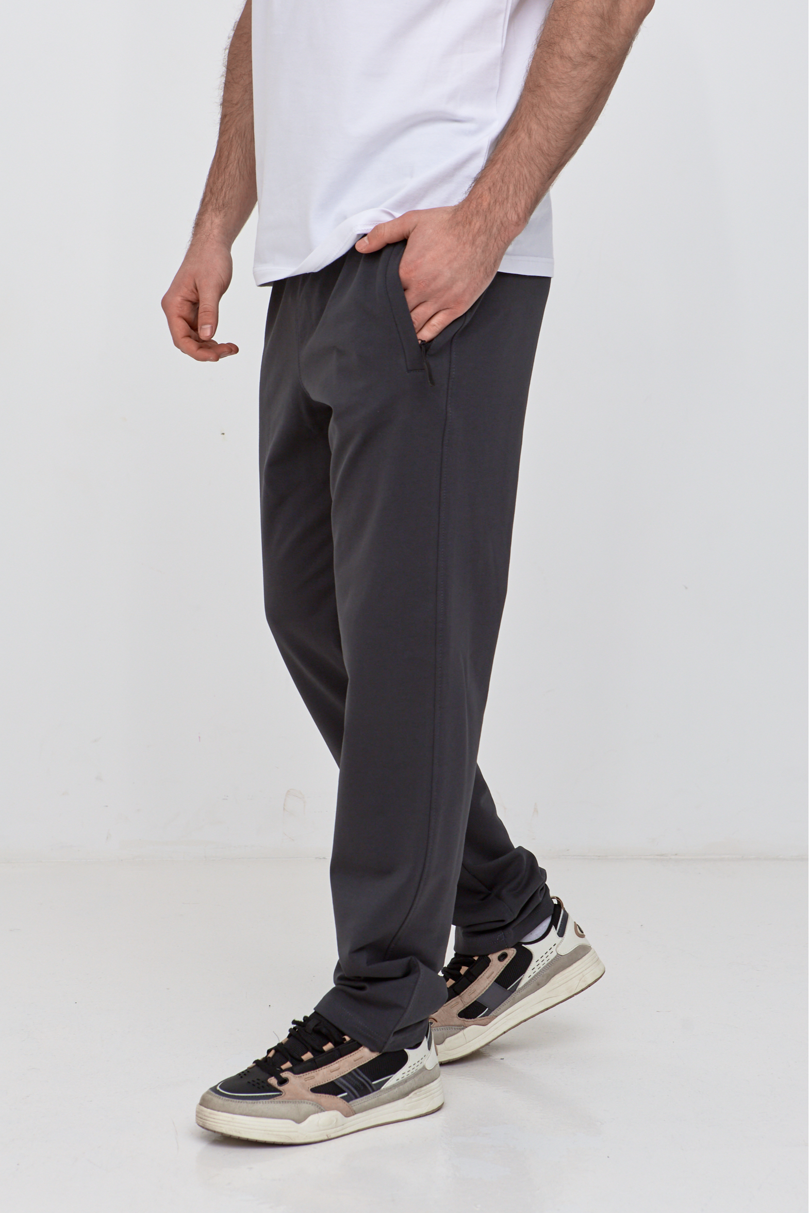 Чоловічі прямі штани без манжетів 17498