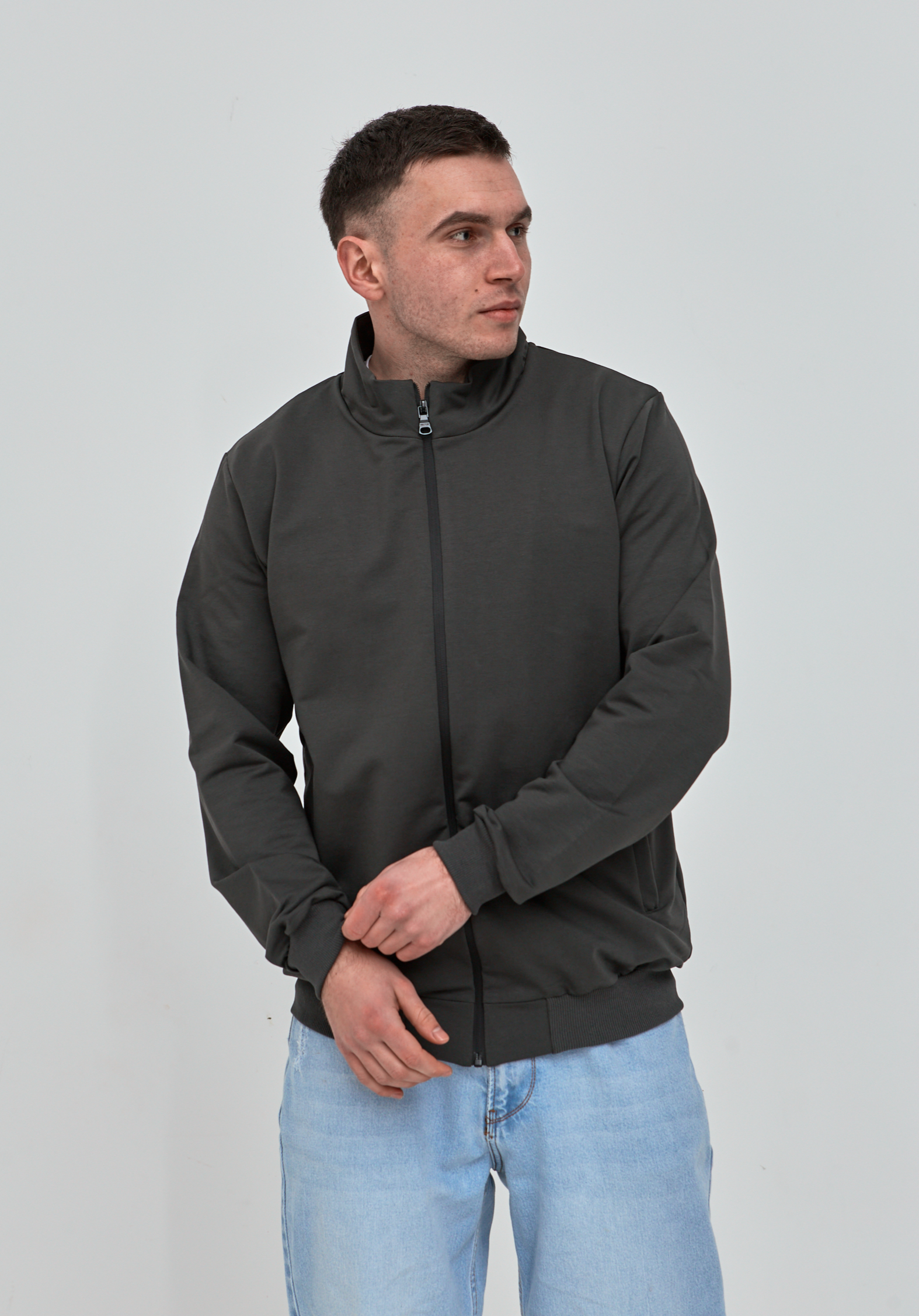 Кофта на молнии больших размеров Hector 18156