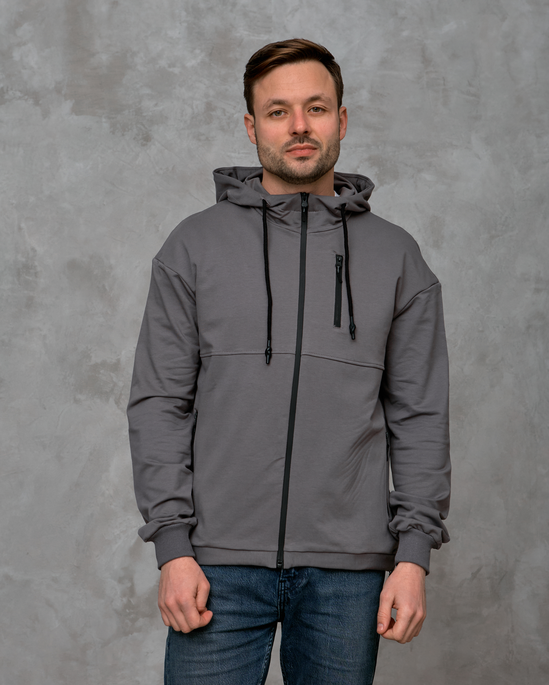 Кофта на молнии капюшоном 17317