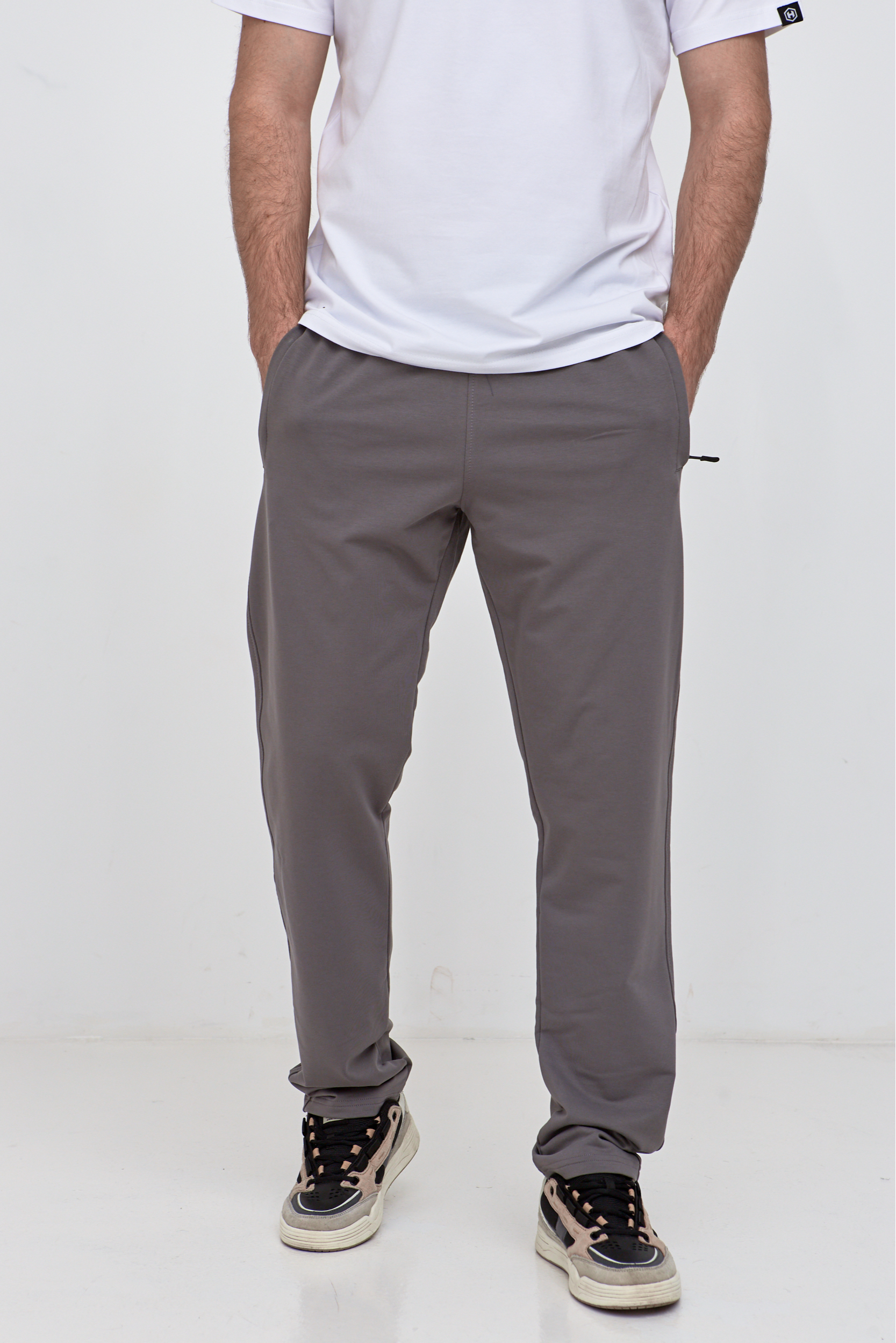 Чоловічі прямі штани без манжетів 17498