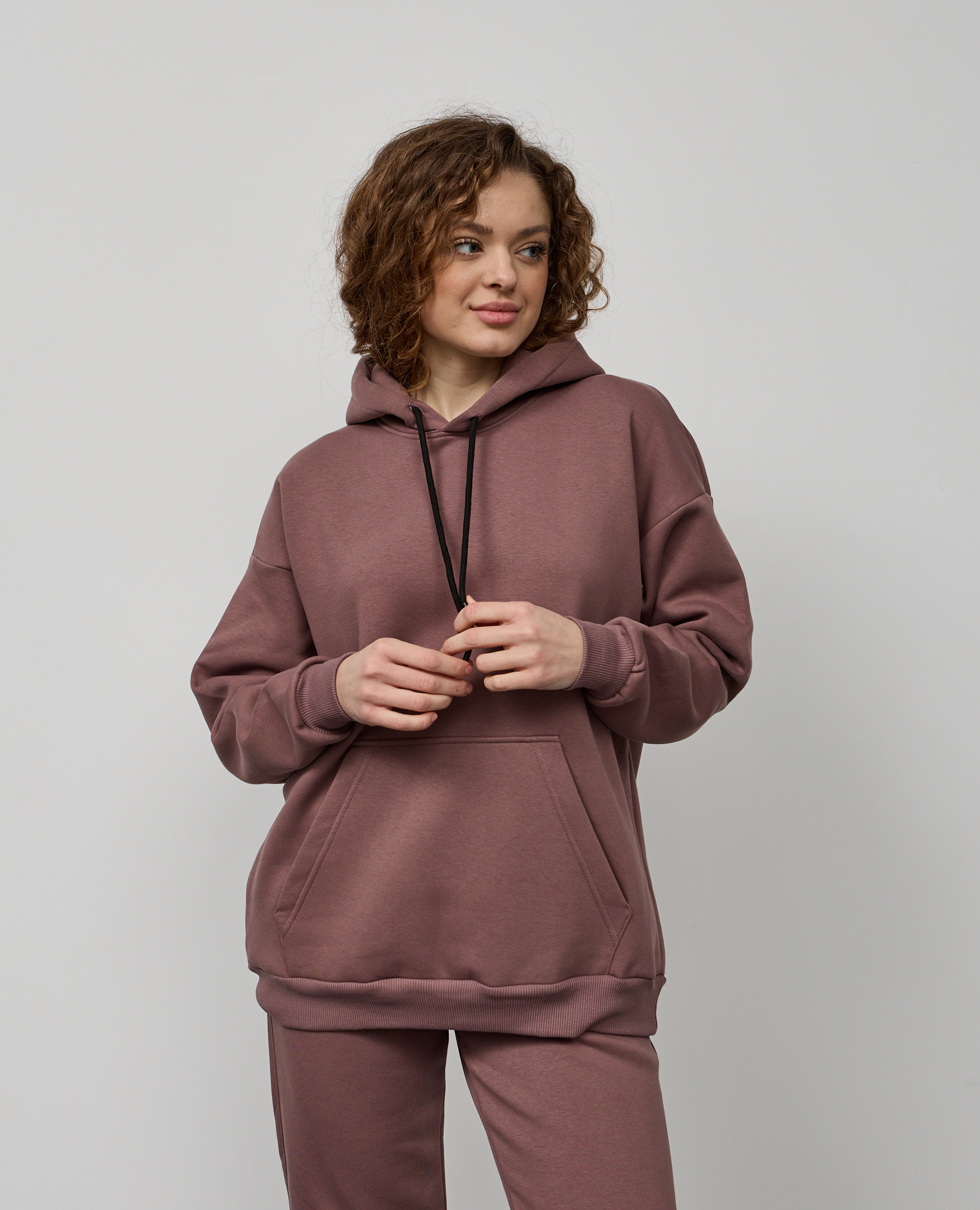 Теплый женский костюм oversize на манжетах-резинках Hector 24108
