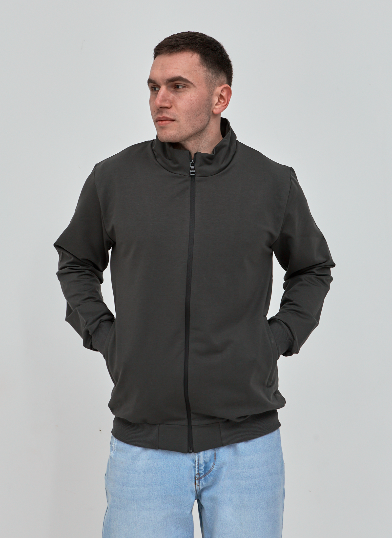 Кофта на молнии больших размеров Hector 18156