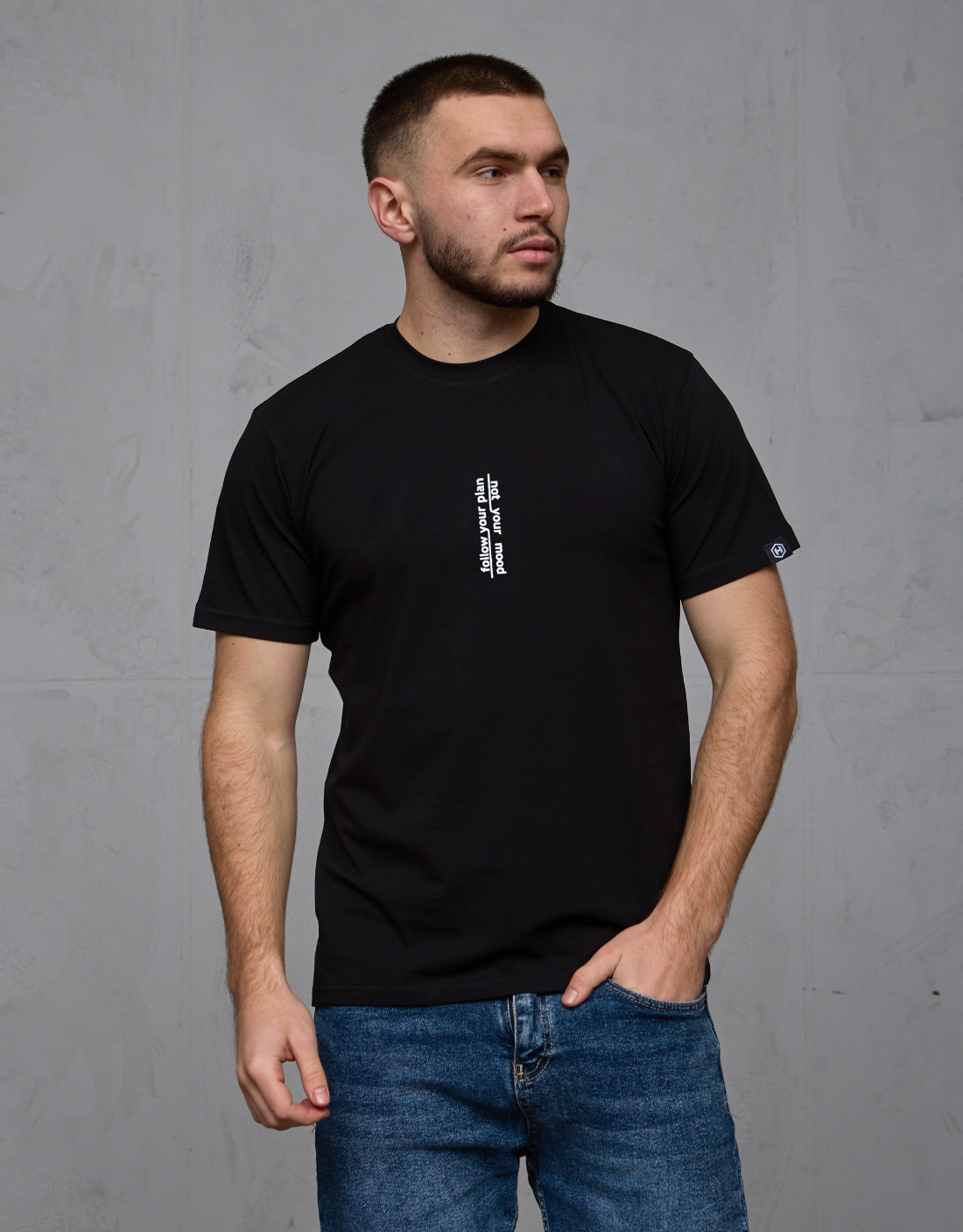Чоловіча футболка великих розмірів FOLLOW YOUR PLAN 40638