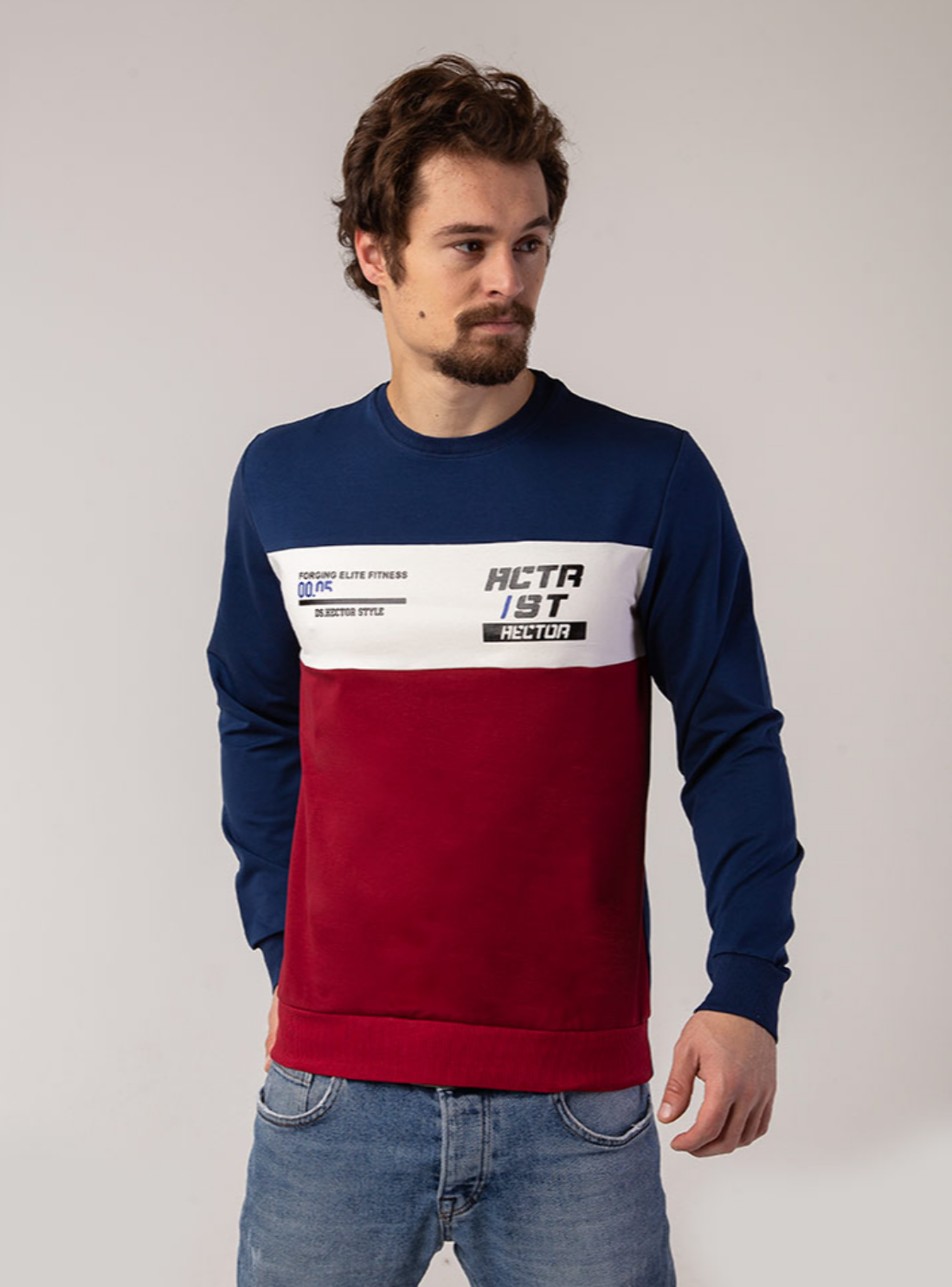 Трехцветный свитшот actr st 17062