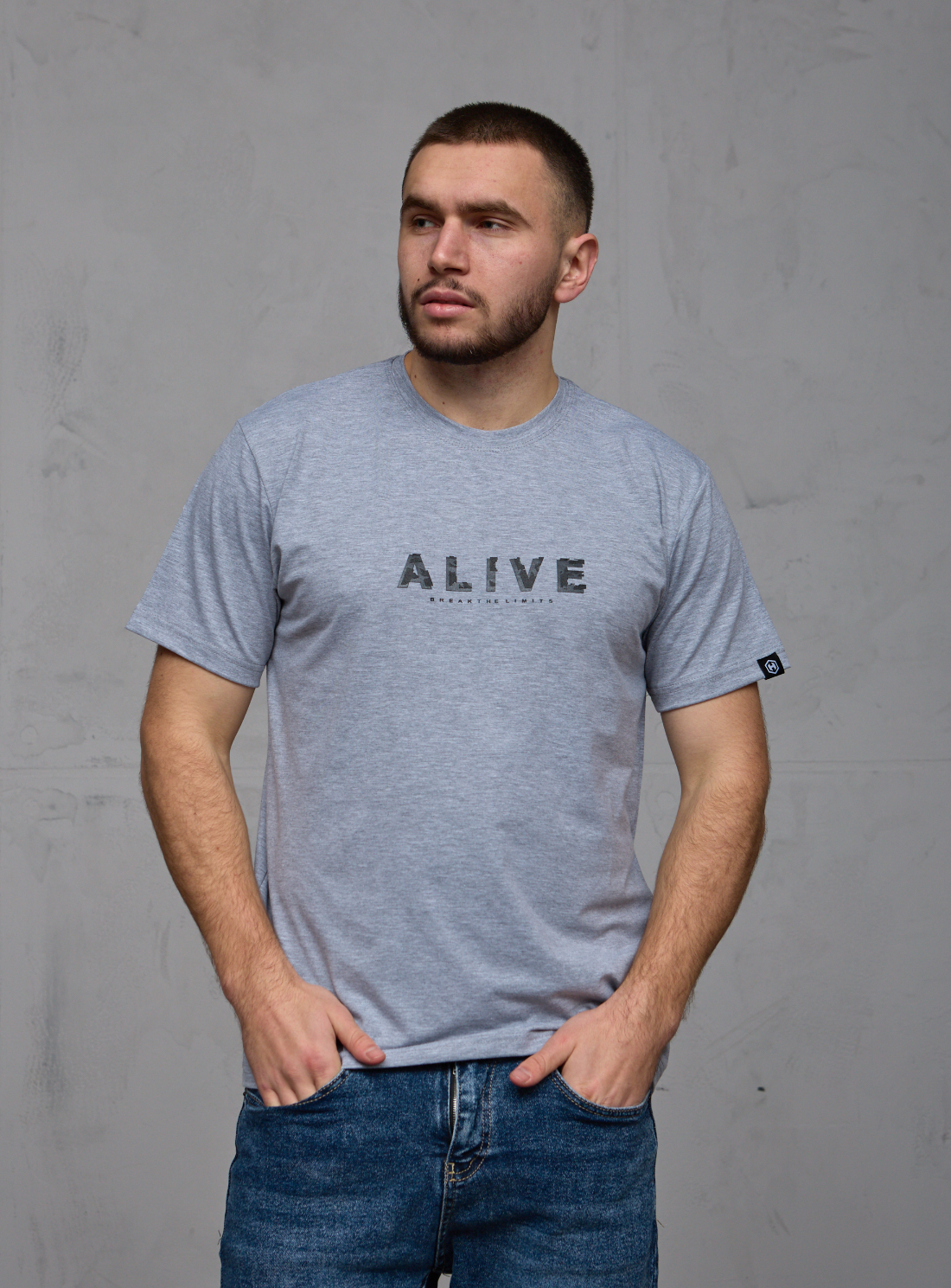 Чоловіча футболка великих розмірів ALIVE 40620