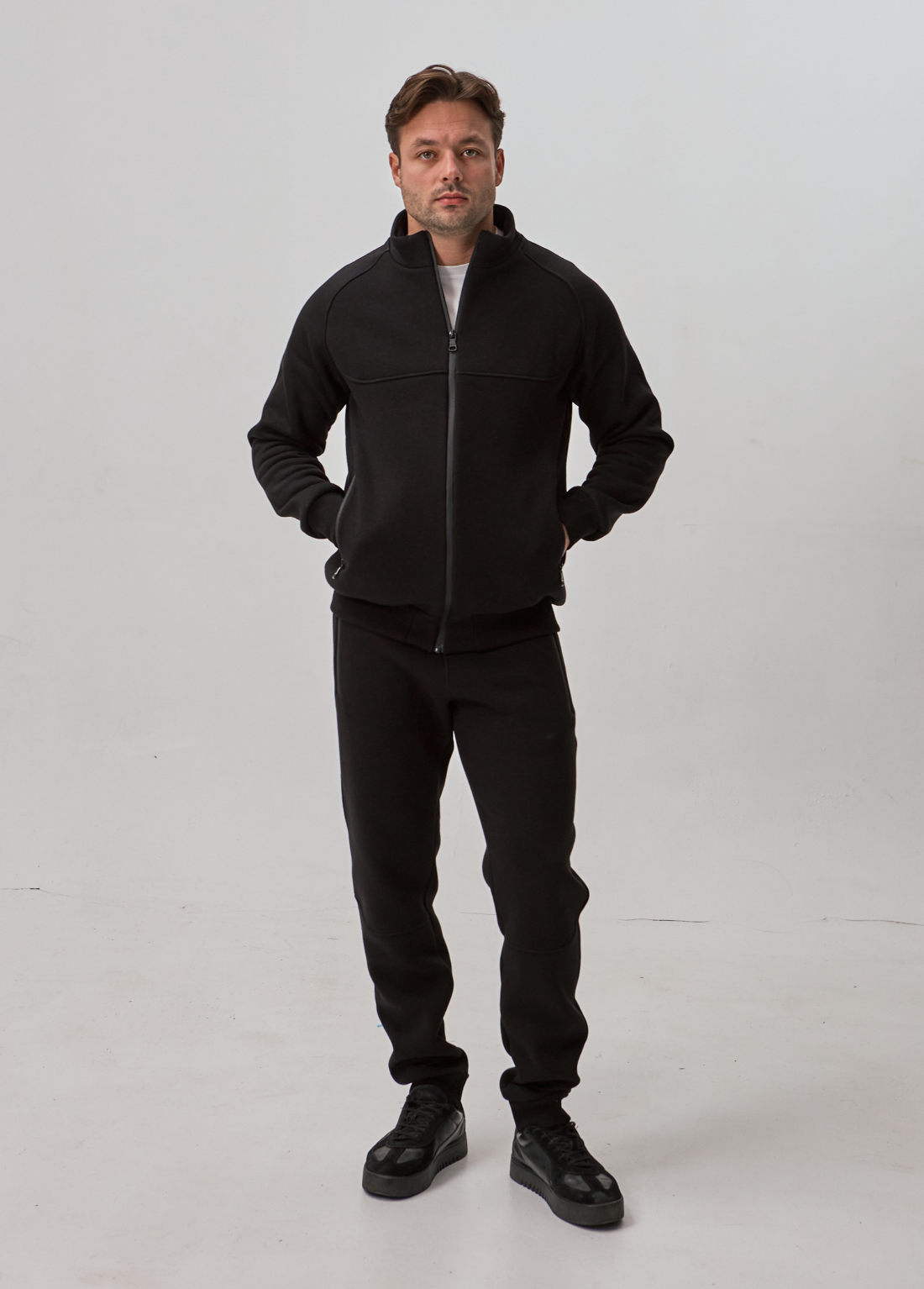 Теплий чоловічий костюм із коміром-стійкою 30595