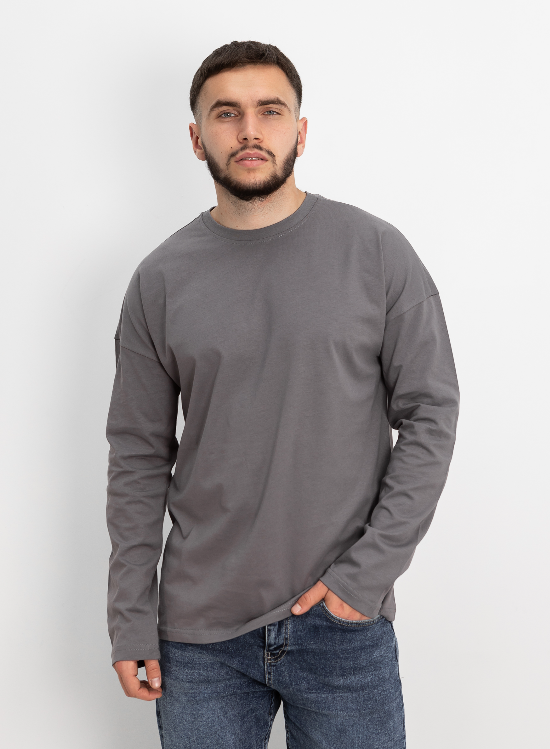 Мужской лонгслив oversize Hector 25201
