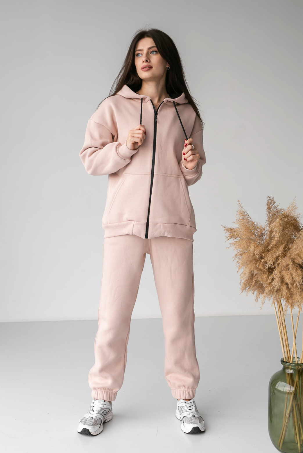 Теплый женский костюм на молнии 24087