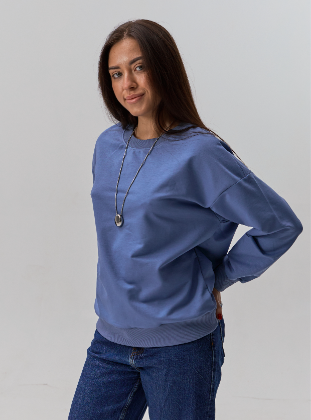 Женский свитшот опущенное плече oversize Hector 24049