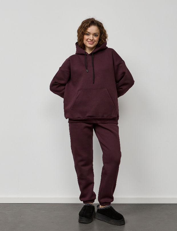 Теплый женский костюм oversize на манжетах-резинках Hector 24108
