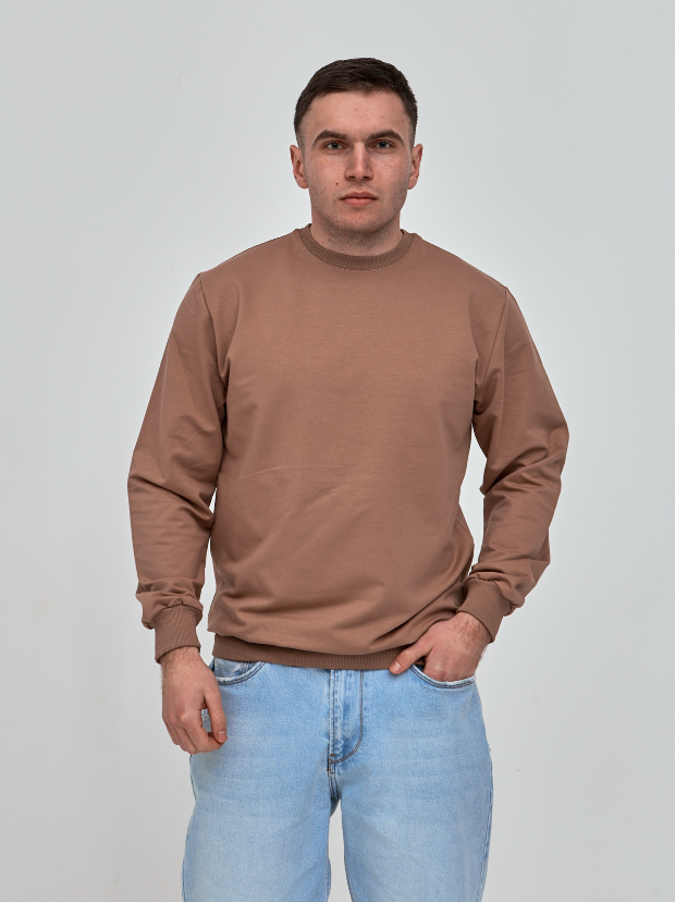 Чоловічий батальний однотонний світшот 18100