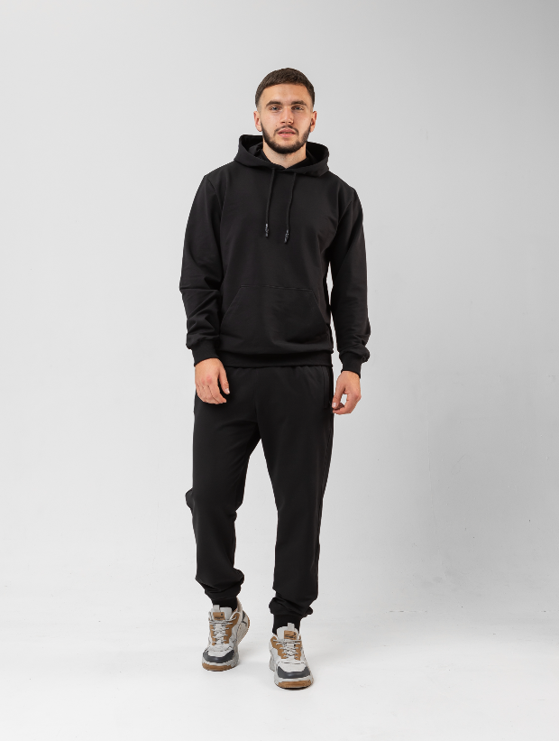 Мужской спортивный костюм-кенгуру с карманами на молнии в штанах Hector 17421