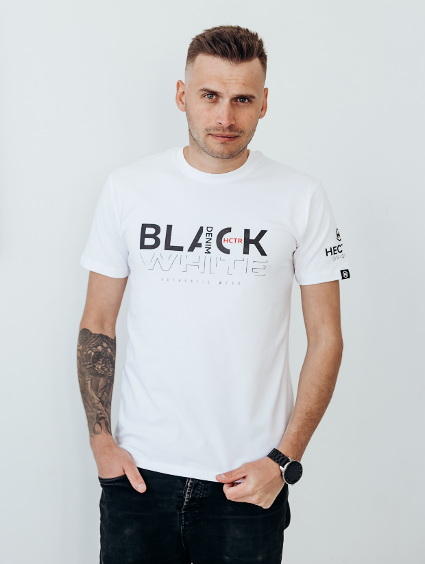 Чоловіча футболка black white 40133