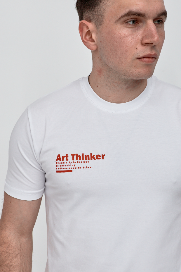 Футболка з акуратним принтом ART THINKER 42024