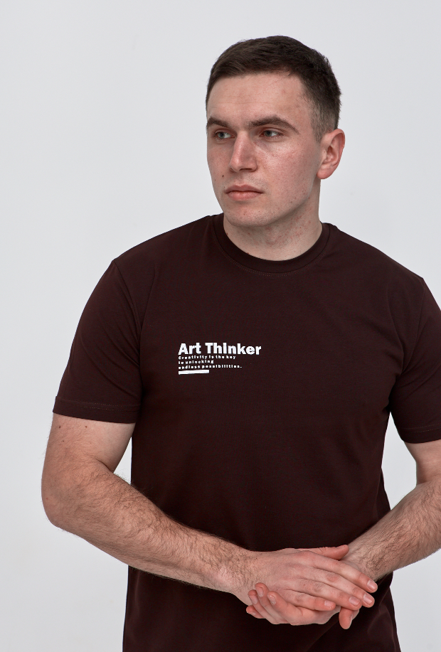 Футболка с аккуратным принтом ART THINKER 42024
