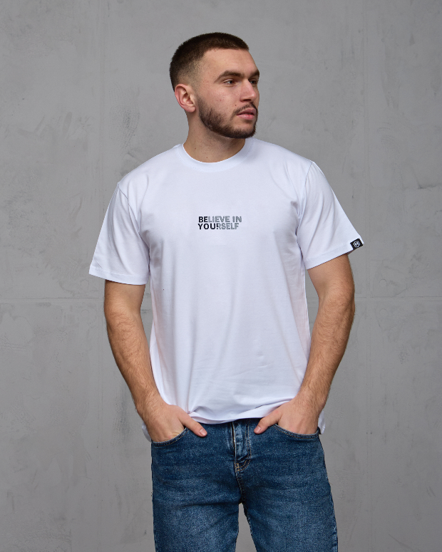 Футболка больших размеров BELIEV IN YOURSELF 40634