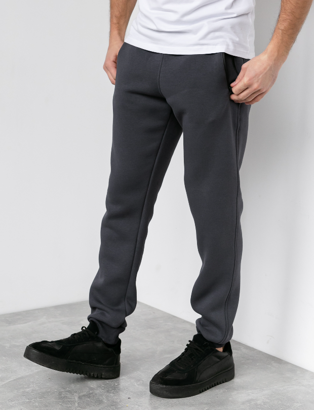 Теплые прямые штаны на манжетах 30671