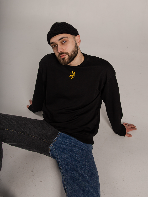 Чоловічий світшот тризуб зі спущеним плечем 17600