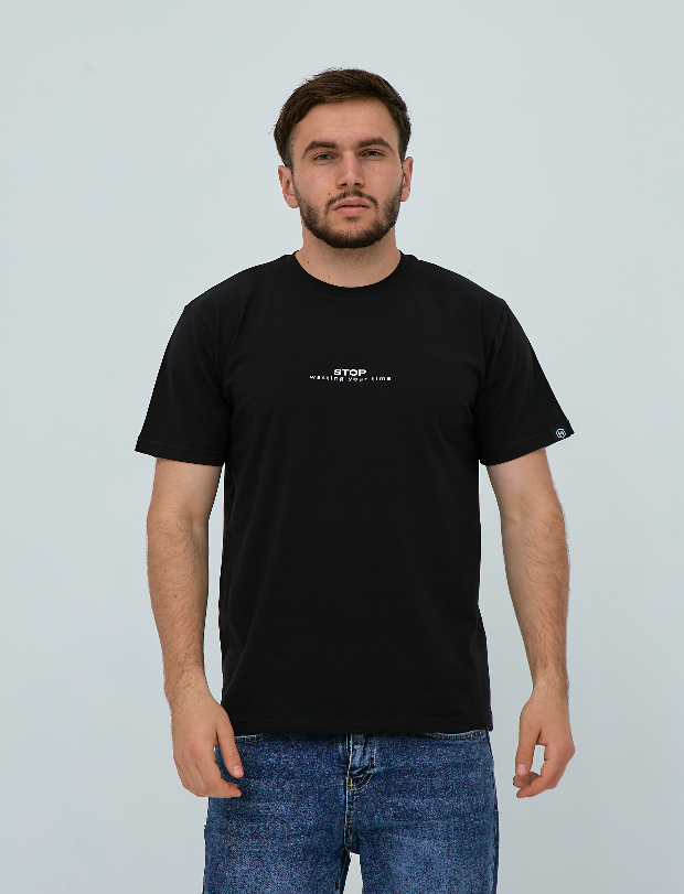 Чоловіча футболка великих розмірів STOP WASTING YOUR TIME 40641