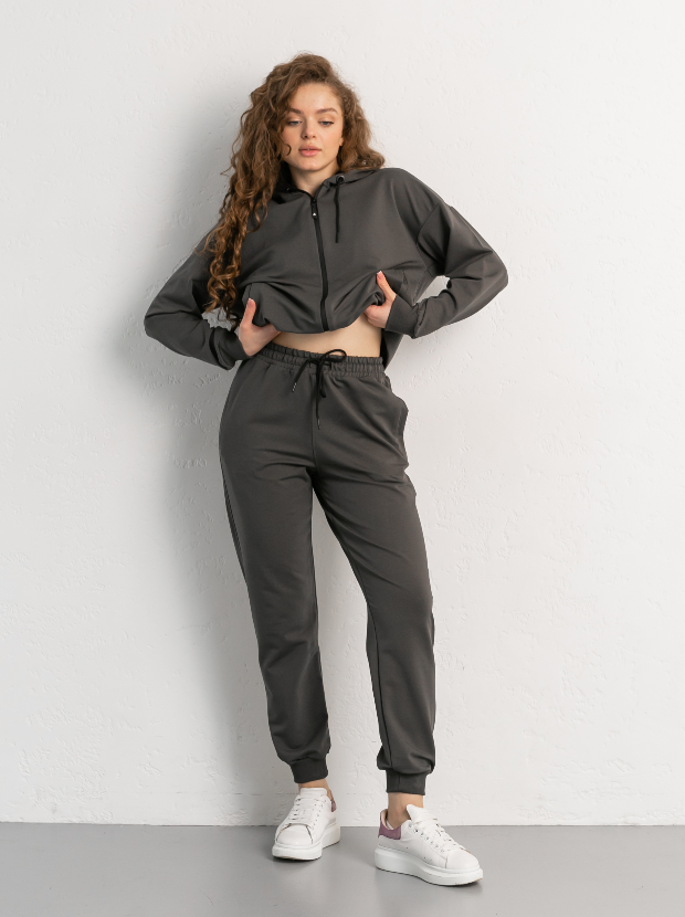 Жіночий спортивний костюм з кофтою на застібці 24076