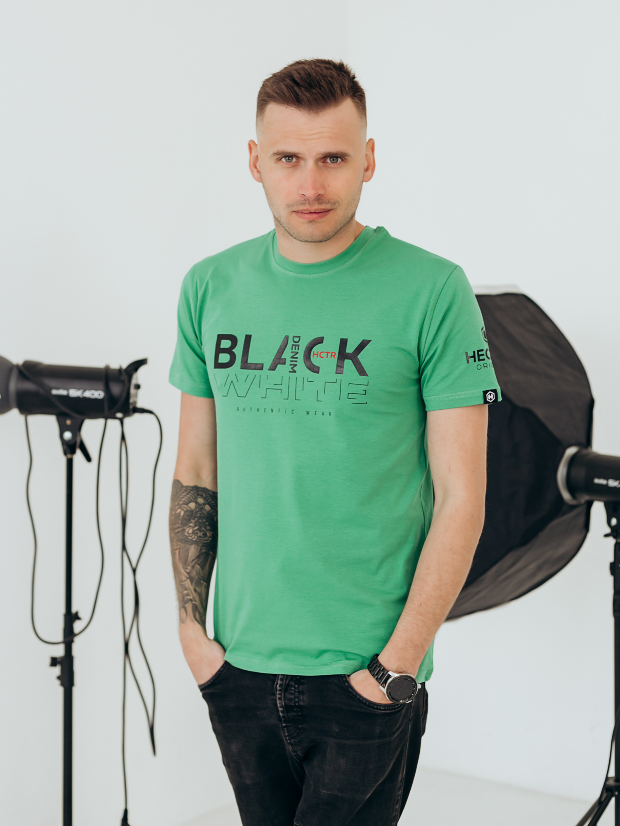Чоловіча футболка black white 40133