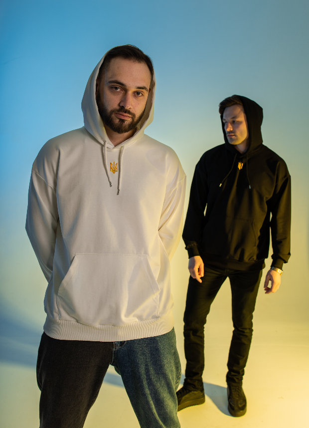 Патриотическое oversize худи с тризубом 17335