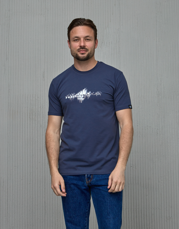 Чоловіча футболка з оригінальним принтом POSITIVE 40464