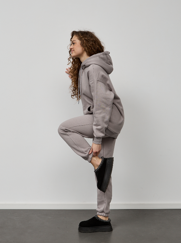 Теплий жіночий костюм oversize на манжетах-резинках Hector 24108