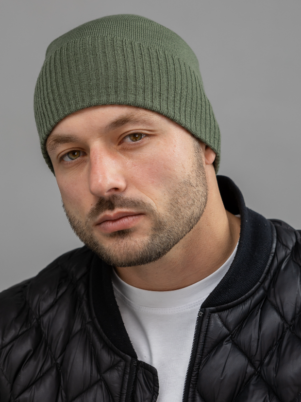 Вязаная шапка унисекс из шерсти мериноса 00207