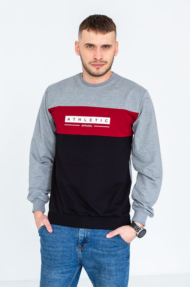 Комбінований чоловічий світшот athletic apparel 17063