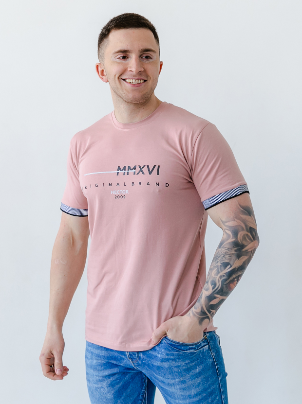 Мужска футболка с манжетами 22091