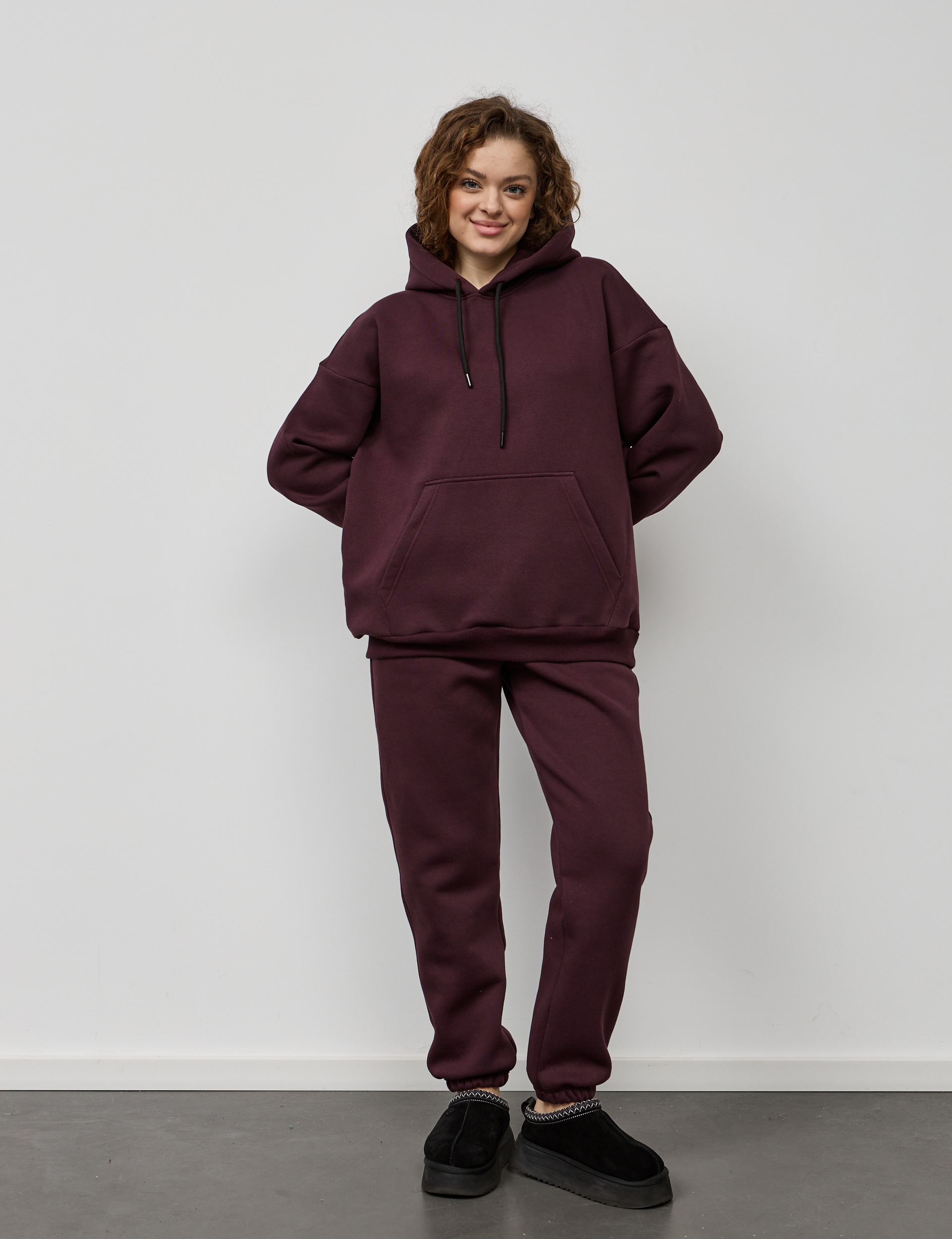 Теплый женский костюм oversize на манжетах-резинках Hector 24108