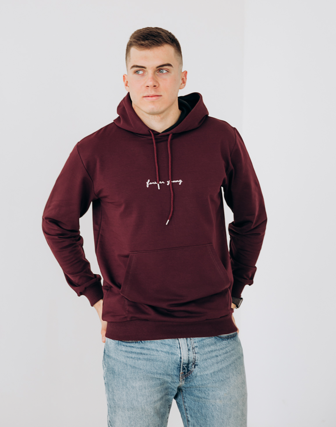 Мужское худи больших размеров forever young 18111