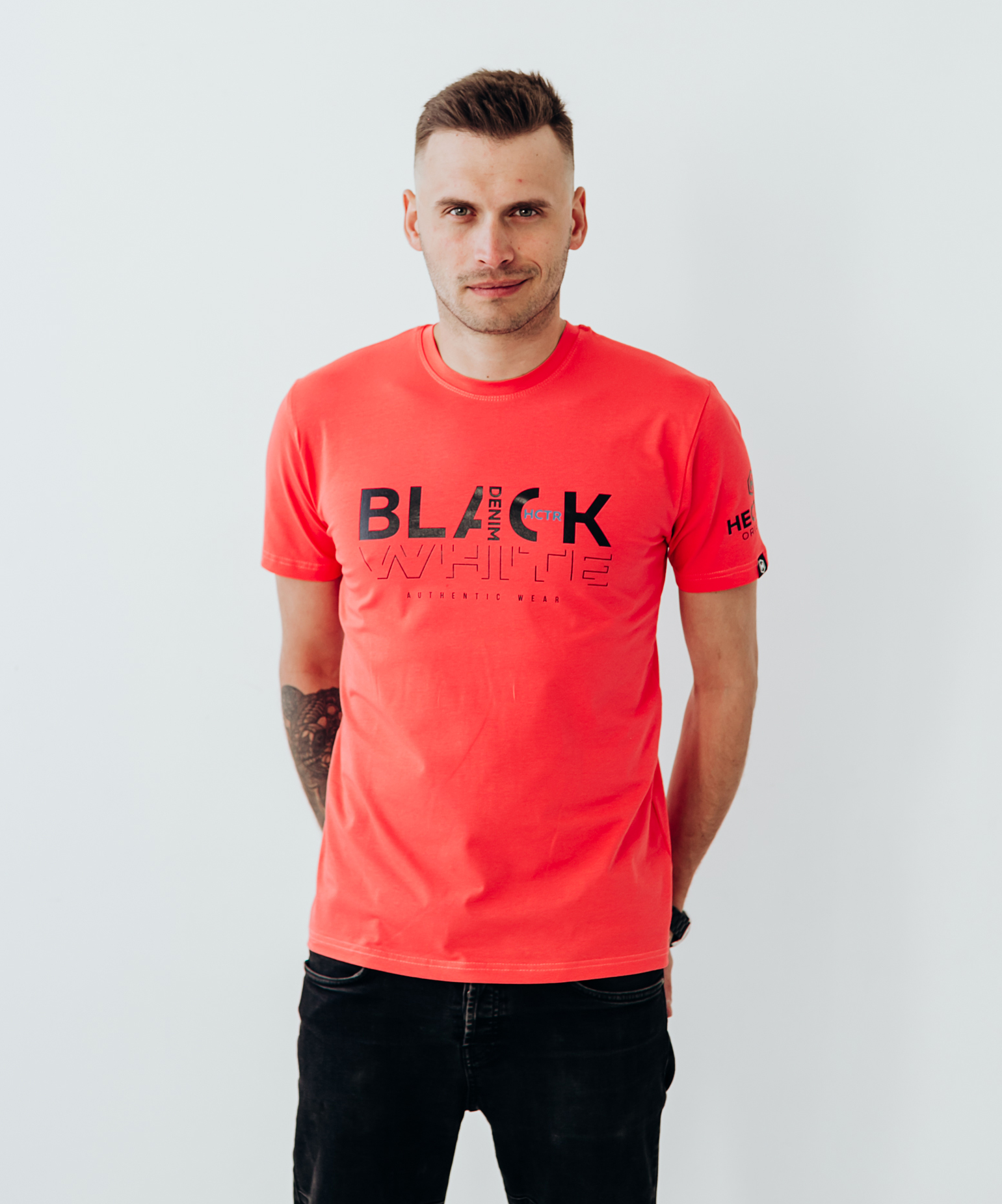 Чоловіча футболка black white 40133