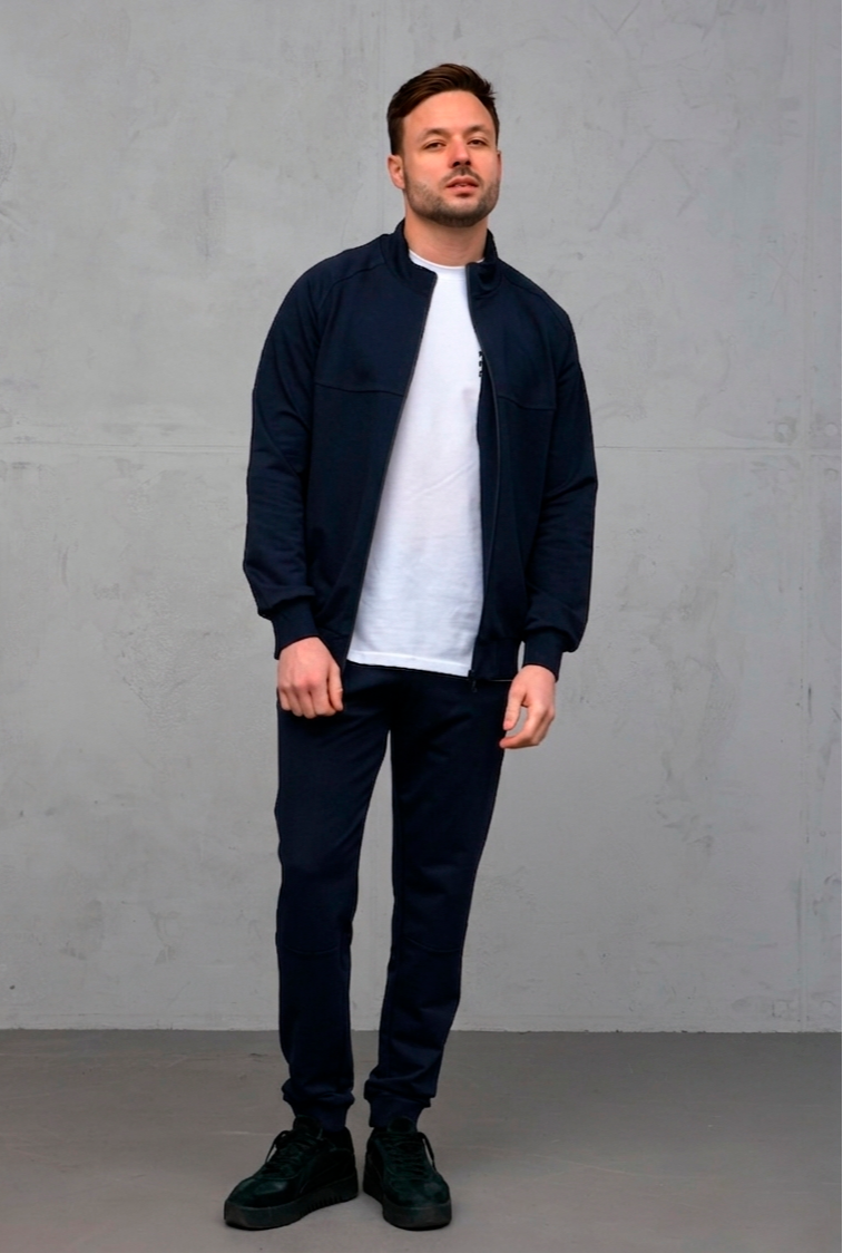 Спортивный костюм на молнии без капюшона 17419