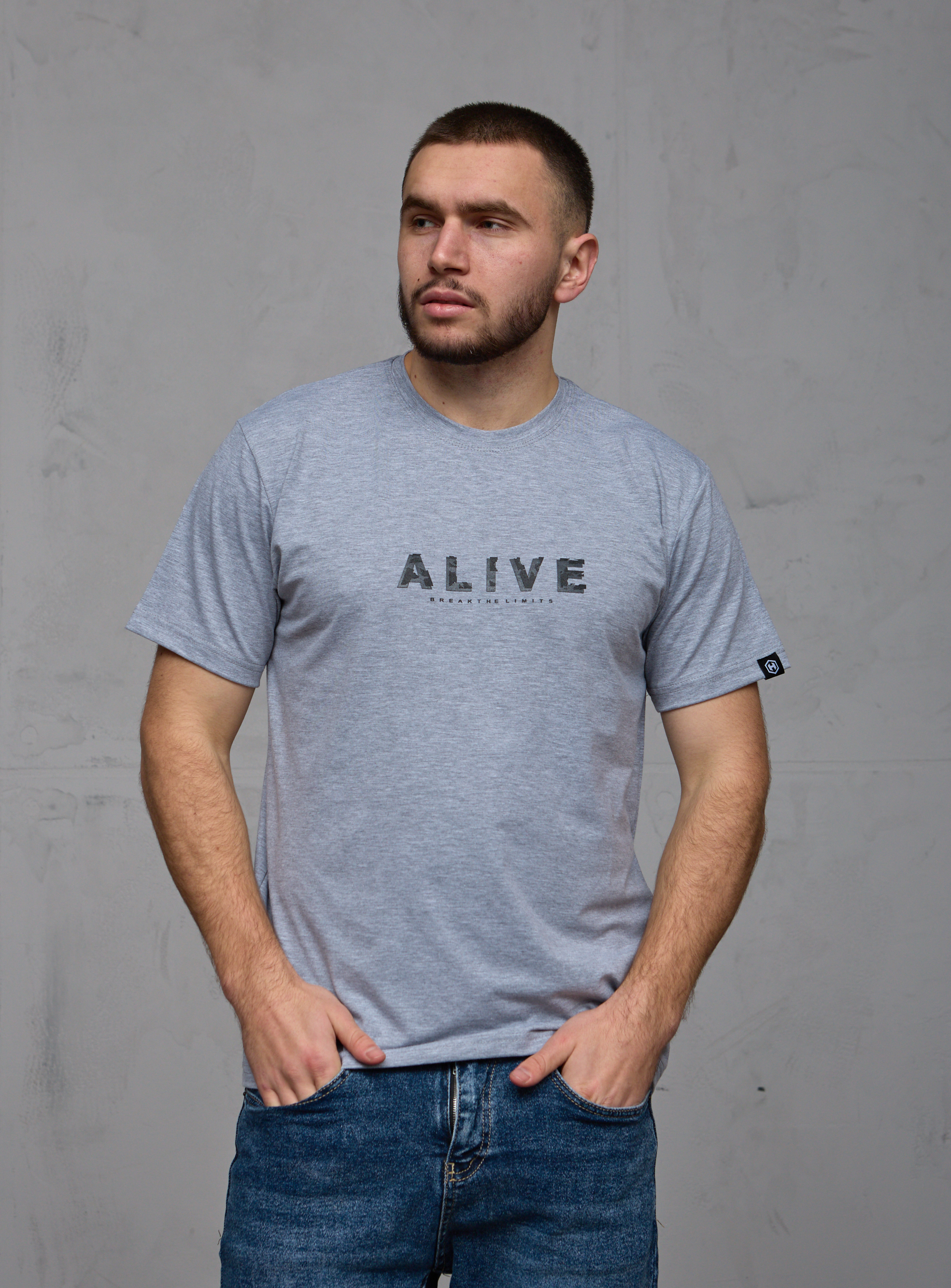 Чоловіча футболка великих розмірів ALIVE 40620