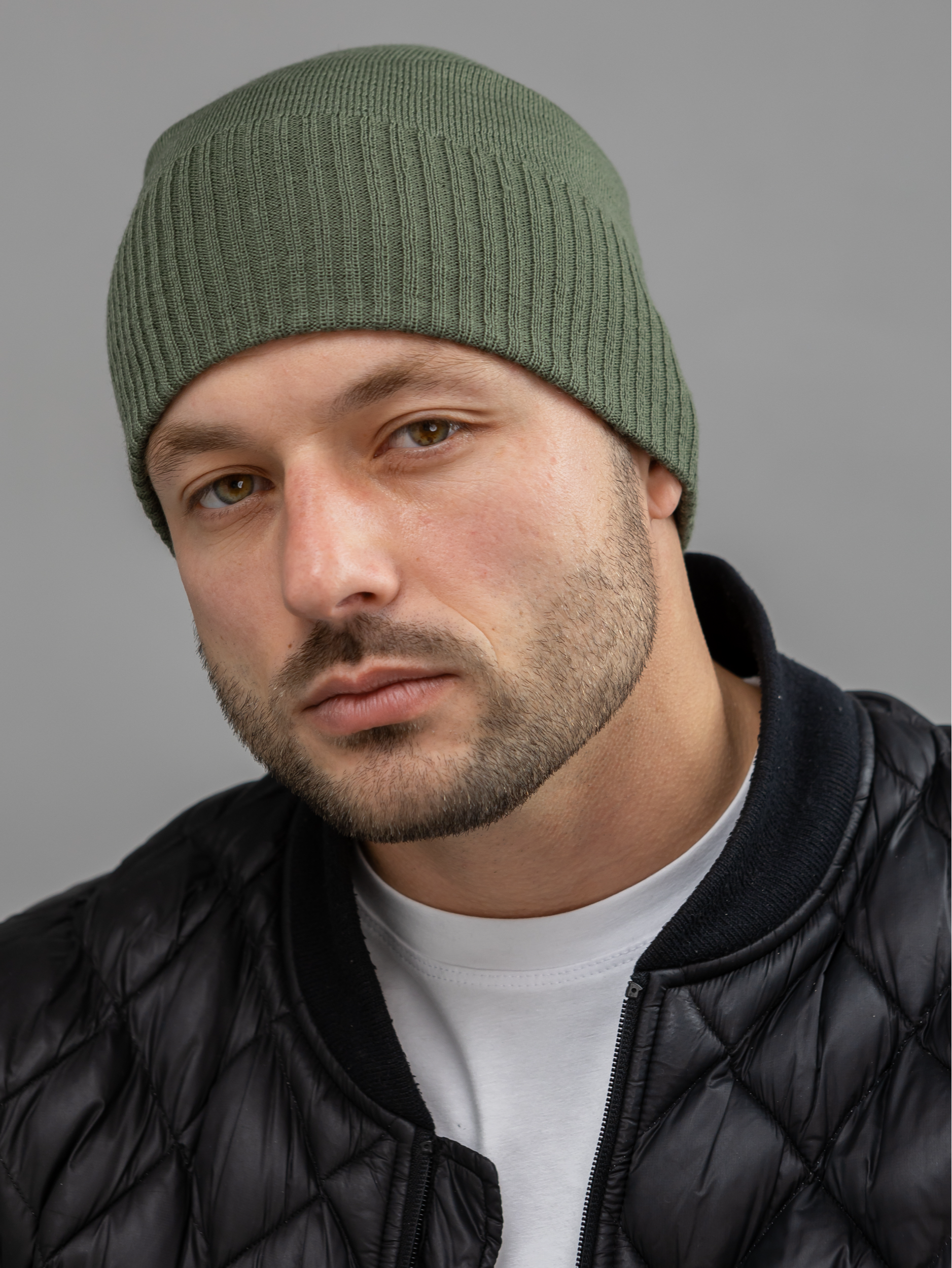 Вязаная шапка унисекс из шерсти мериноса 00207