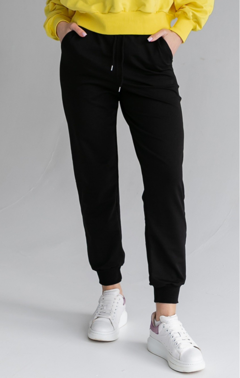 Стильные женские спортивные штаны на манжетах 24051